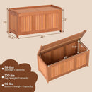 58 Gallon 3-in-1 Patio Wood Deck Box with Flip Top for Cushions by LJGDeals