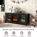 58 Inch Fireplace TV Stand with Adjustable Shelves for TVs up to 65 Inch-Black by LJGDeals
