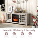 58 Inch Fireplace TV Stand with Adjustable Shelves for TVs up to 65 Inch-Natural by DirectDeals