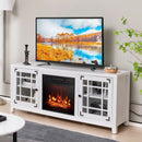 58 Inch Fireplace TV Stand with Adjustable Shelves for TVs up to 65 Inch-White by LJGDeals