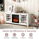58 Inch Fireplace TV Stand with Adjustable Shelves for TVs up to 65 Inch-White by DirectDeals