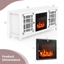 58 Inch Fireplace TV Stand with Adjustable Shelves for TVs up to 65 Inch-White by LJGDeals