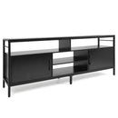 58 Inch Industrial TV Stand with Cabinets and Adjustable Shelf for TVs up to 65 Inch-Rustic Brwon by LJGDeals
