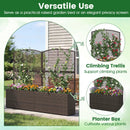 58 Inch Raised Garden Bed with Trellis and Wicker Planter Box by DirectDeals