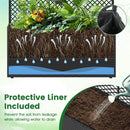58 Inch Raised Garden Bed with Trellis and Wicker Planter Box by LJGDeals