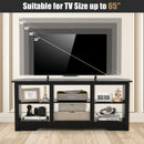 58 Inch TV Stand with 6 Open Storage Shelves for TVs up to 65 Inches by LJGDeals