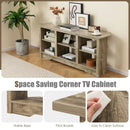 58 Inch TV Stand with 6 Open Storage Shelves for TVs up to 65 Inches by LJGDeals