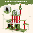 58 Inch Tall Cat Tree Tower Multi-level Pet Climbing and Jumping Tower Furniture with Condos
