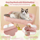 58 Inch Tall Multi-Level Cat Tree Aesthetic Floral Kitten Tower-Pink by LJGDeals