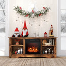 58 Inches TV Stand for Flat Screen TVs Up to 65 Inches with 18 Inches Electric Fireplace Heater by LJGDeals