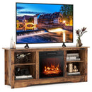 58 Inches TV Stand for Flat Screen TVs Up to 65 Inches with 18 Inches Electric Fireplace Heater by LJGDeals