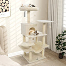 58" Multi-Level Cat Tree Soft Plush Cat Tower with Padded Top Perch by LJGDeals