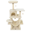 58" Multi-Level Cat Tree Soft Plush Cat Tower with Padded Top Perch by LJGDeals