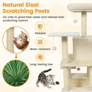 58" Multi-Level Cat Tree Soft Plush Cat Tower with Padded Top Perch by LJGDeals