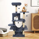 58" Multi-Level Cat Tree Soft Plush Cat Tower with Padded Top Perch by LJGDeals