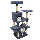 58" Multi-Level Cat Tree Soft Plush Cat Tower with Padded Top Perch by LJGDeals