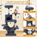 58" Multi-Level Cat Tree Soft Plush Cat Tower with Padded Top Perch by LJGDeals