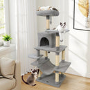 58" Multi-Level Cat Tree Soft Plush Cat Tower with Padded Top Perch by LJGDeals