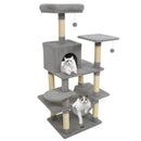 58" Multi-Level Cat Tree Soft Plush Cat Tower with Padded Top Perch by LJGDeals