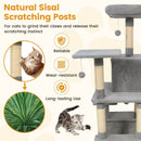 58" Multi-Level Cat Tree Soft Plush Cat Tower with Padded Top Perch by LJGDeals