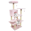 58" Multi-Level Cat Tree Soft Plush Cat Tower with Padded Top Perch by LJGDeals