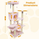 58" Multi-Level Cat Tree Soft Plush Cat Tower with Padded Top Perch by LJGDeals