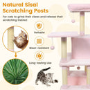 58" Multi-Level Cat Tree Soft Plush Cat Tower with Padded Top Perch by LJGDeals