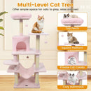58" Multi-Level Cat Tree Soft Plush Cat Tower with Padded Top Perch by LJGDeals