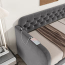 Upholstered Daybed With Trundle And USB Charging Design