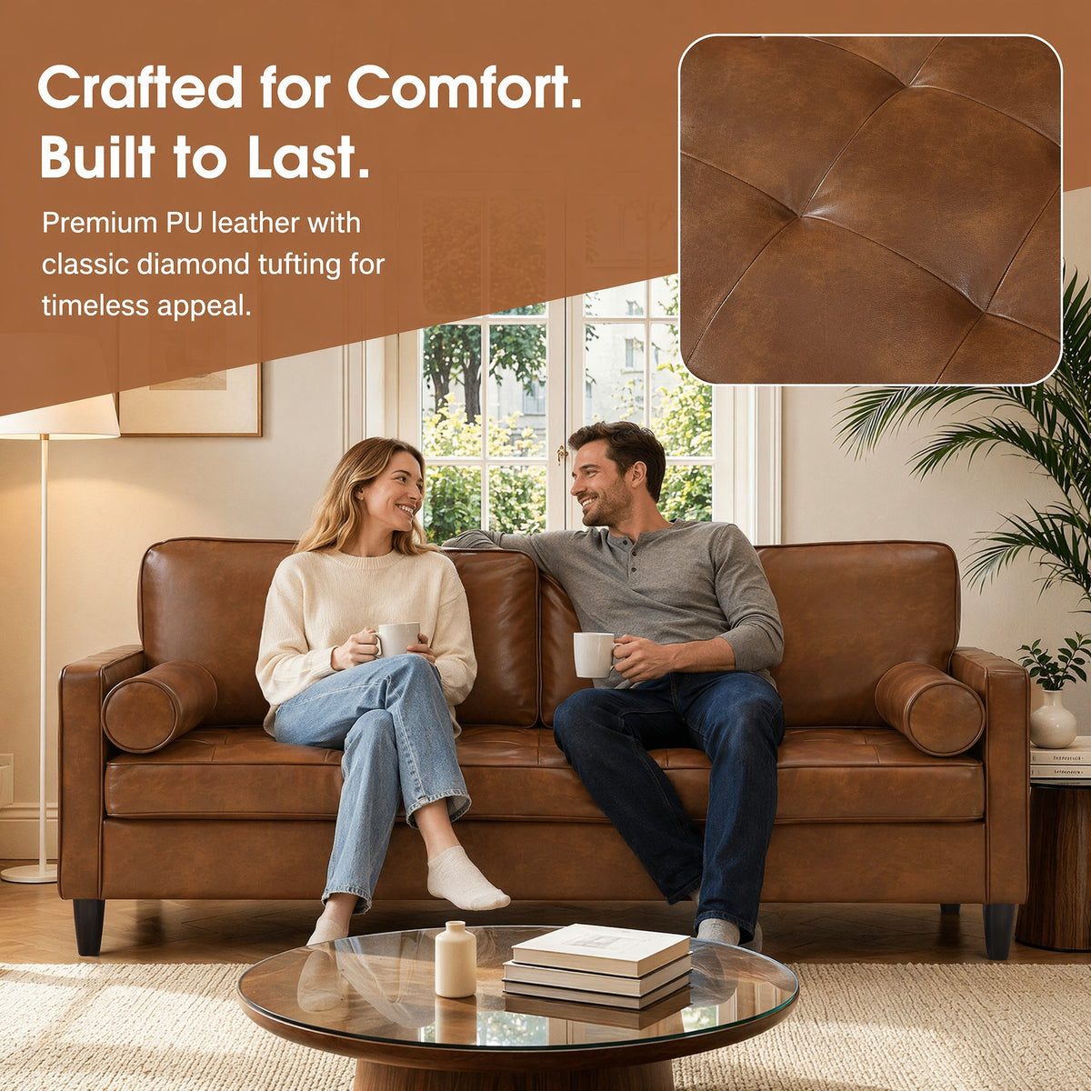 Classic Design Leather Couch, photo 9 of 10