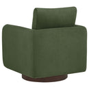 Iris Fabric Upholstered Swivel Accent Chair Matcha