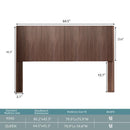 Queen Headboard Only, Fluted Panel Design - Walnut by HouseOfZazla