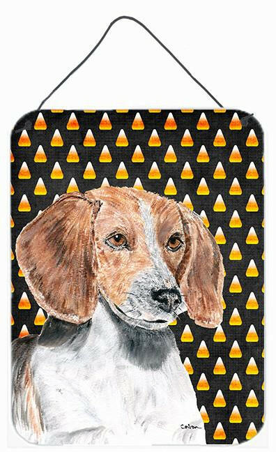 English Foxhound Halloween Candy Corn Wall or Door Hanging Prints