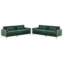 Emerald Green Velvet 2-Piece Sofa Set