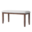 6 Piece Extendable Dining Table Set, Wood Table With Removable Leaf, 4 Upholstered Chairs And Bench - Cherry by HouseOfZazla