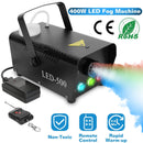 400W Fog Machine RGB LED Party Club DJ Fogger Rapid Heating Remote Control Wedding Stage Smoke Machine