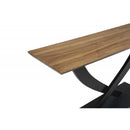 Entryway Console Table With Cross Legs Design - Natural / Espresso by HouseOfZazla
