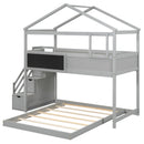 House Style Bunk Bed With Storage Staircase And board by HouseOfZazla