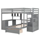Bunk Bed With Desk, Drawers And Shelves by HouseOfZazla