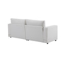 Modern Square Arm Sofa With Soft Fabric Upholstery, Deep Cushions by HouseOfZazla