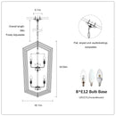8-Light Lantern Tired Farmhouse Ceiling Hanging Light