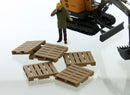 3D To Scale 50-242-WD 1/50 – Freight Pallets 6pk Wood Tone Scene Detail
