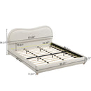 Upholstered Platform Bed Frame With Curved Headboard by HouseOfZazla
