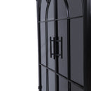 Modern Arched Storage Cabinet with Glass Doors, Open Display Shelves – Farmhouse Style Kitchen Pantry, Dining Room Accent Cabinet, Freestanding Bookcase for Living Room & Office