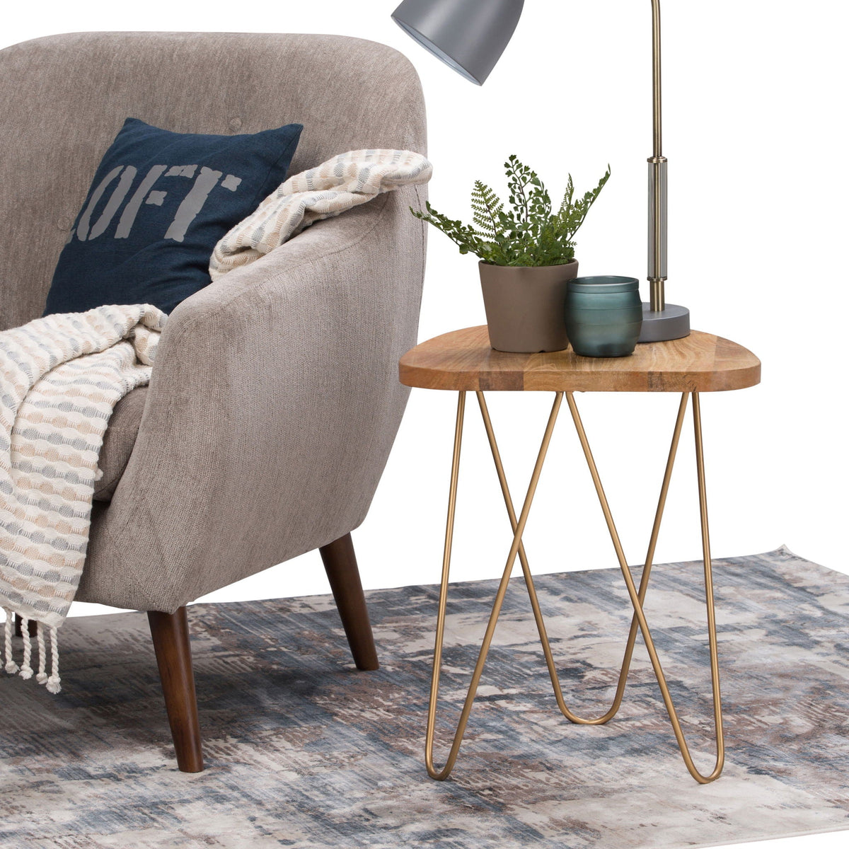 Patrice - Handcrafted Metal And Wood Accent Table, photo 6 of 15