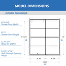 Matte Shower Doors - 56-60" W x 72" H