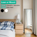Full Length Mirror 67x25.6in Aluminum Alloy Wall Mirror Free Standing Floor Mirror Hanging Leaning Against Wall for Dressing Bedroom Living Room