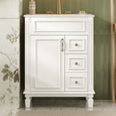 Bathroom Vanity With Sink, Compact Cabinet & 2 Drawers And Adjustable Shelf by Unique Piece Furniture
