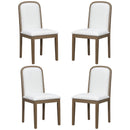 TREXM Vintage Style Dining Chair Set with 4 Upholstered Chairs