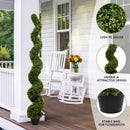 Outdoor uv resistant plastic boxwood topiary bonsai artificial spiral tree plant 180cm 2pcs/set